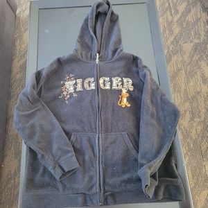 2XL Disney Tigger Zip Hoodie, Black Plushy!